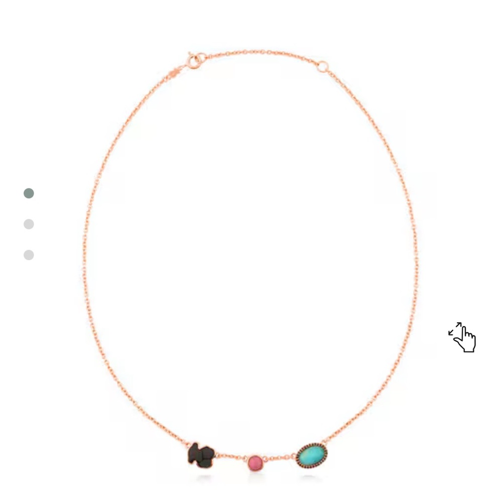 Rose Vermeil Silver Motif Necklace | TOUS